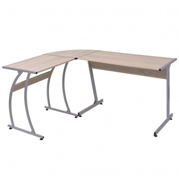 Corner Desk L-shaped Oak