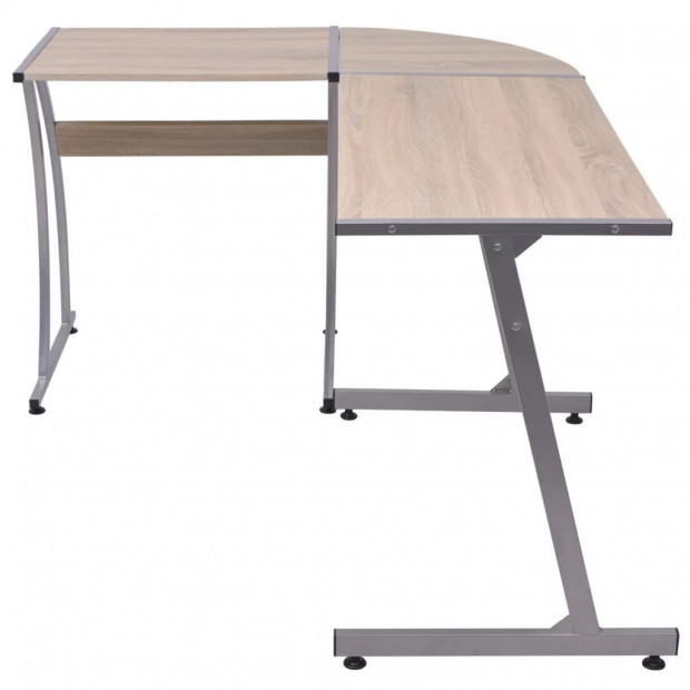 Corner Desk L-shaped Oak Image 2