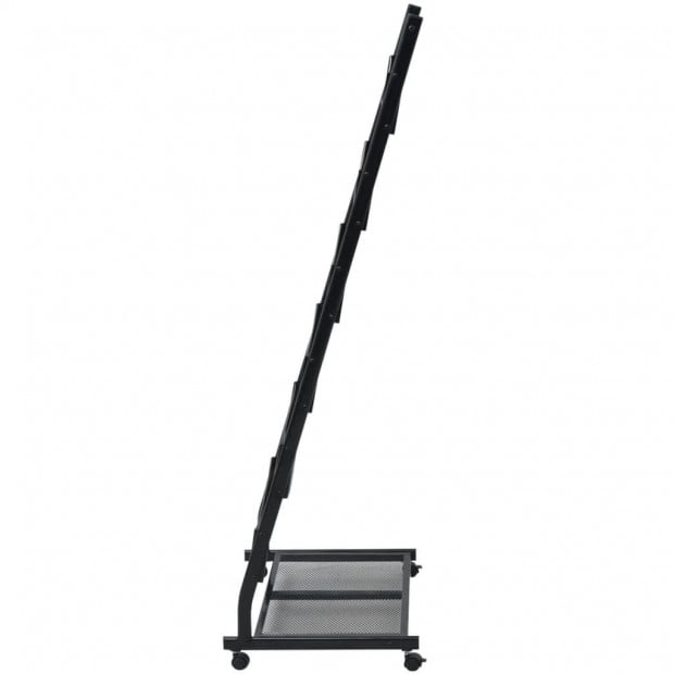 Magazine Rack 47.5x43x133 Cm Black A4 Image 3