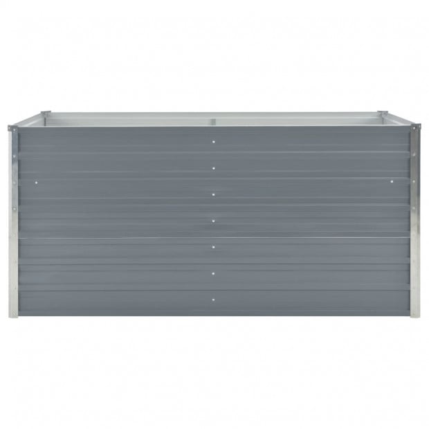 Raised Garden Bed 160x80x77 Cm Galvanised Steel Grey Image 3