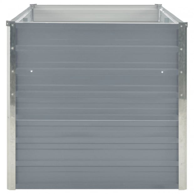 Raised Garden Bed 160x80x77 Cm Galvanised Steel Grey Image 4