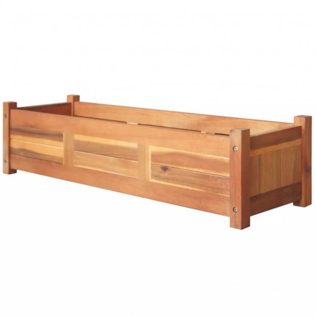 Garden Planter Acacia Wood 100x30x25 Cm