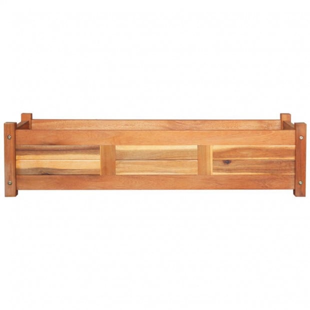 Garden Planter Acacia Wood 100x30x25 Cm Image 2