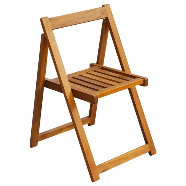 Folding Garden Chairs 2 Pcs Solid Acacia Wood Image 2