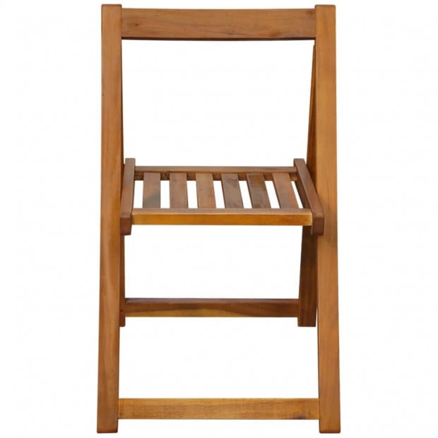 Folding Garden Chairs 2 Pcs Solid Acacia Wood Image 3