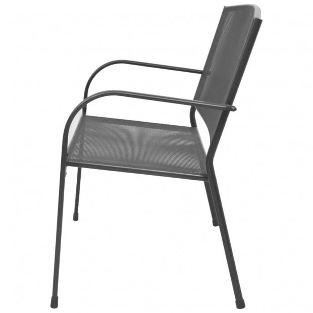 Garden Bench 108 Cm Steel And Mesh Anthracite Image 3