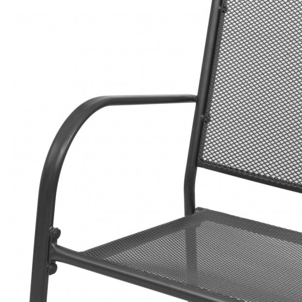Garden Bench 108 Cm Steel And Mesh Anthracite Image 5