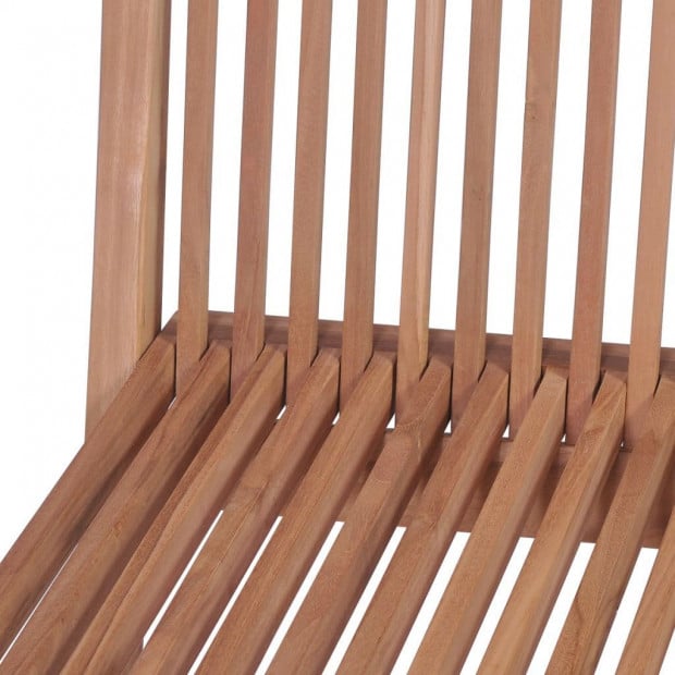 Folding Garden Chairs 4 Pcs Solid Teak Wood Image 6