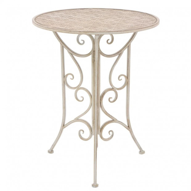 3 Piece Bistro Set Steel White Image 2