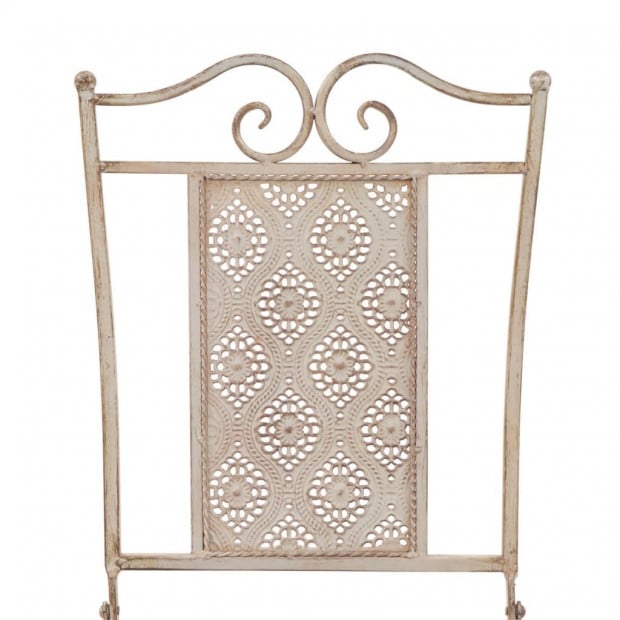 3 Piece Bistro Set Steel White Image 6