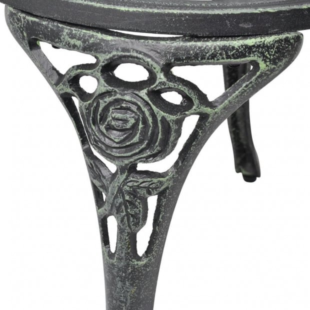 Bistro Chairs 2 Pcs Cast Aluminium Green Image 5