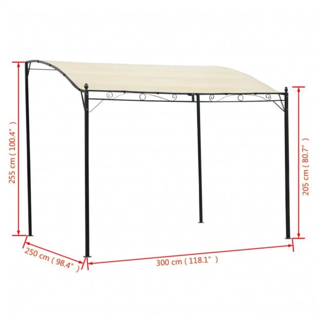 Gazebo Fabric Cream White Image 5