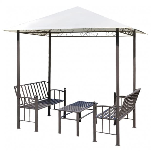 Garden Pavilion With Table And Benches 2.5x1.5x2.4 M Image 2