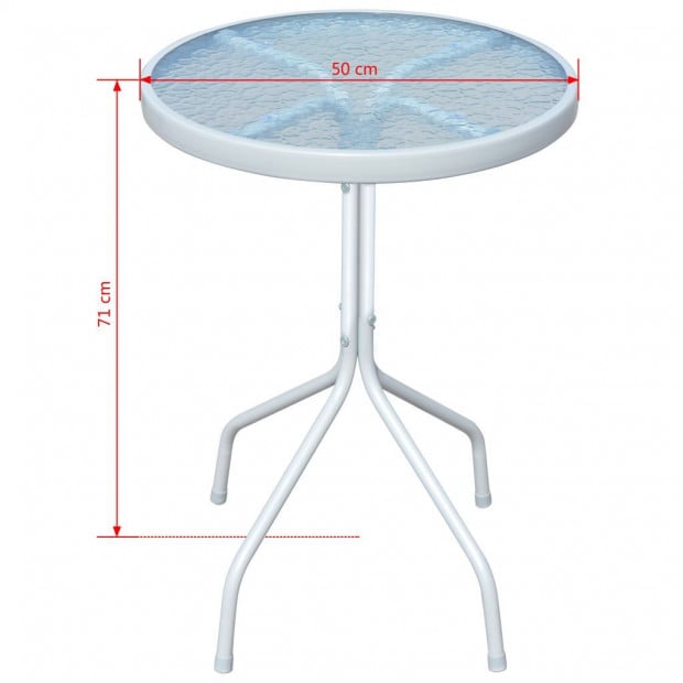 Bistro Table Grey 50x71 Cm Steel Image 4