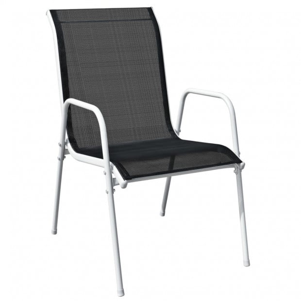 3 Piece Bistro Set Steel Black Image 5