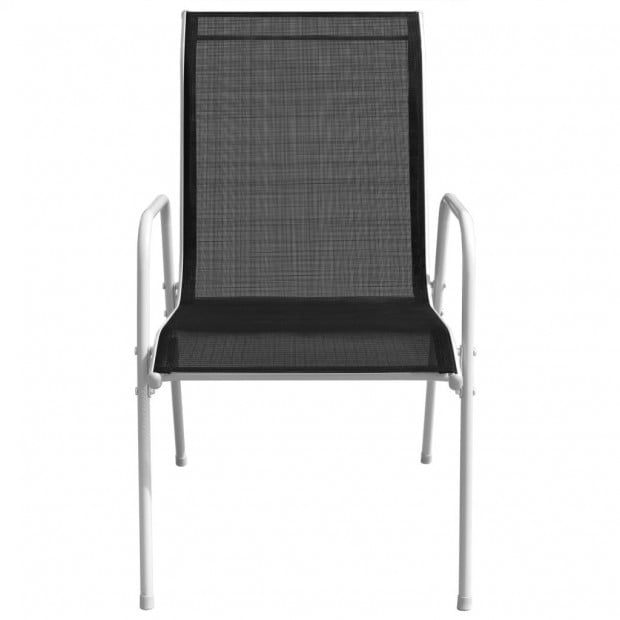 3 Piece Bistro Set Steel Black Image 6