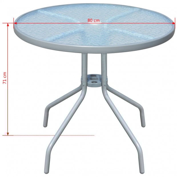 5 Piece Outdoor Dining Set Steel Black Image 11