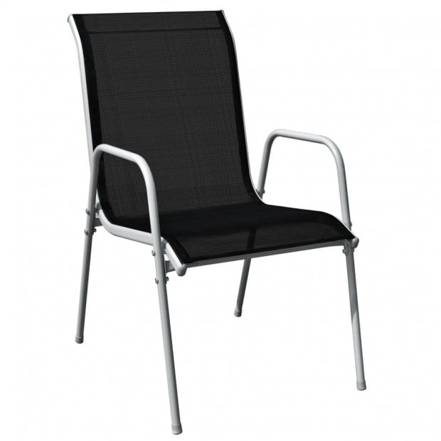 5 Piece Outdoor Dining Set Steel Black Image 6