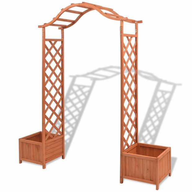 Trellis Rose Arch With Planters 180x40x205 Cm