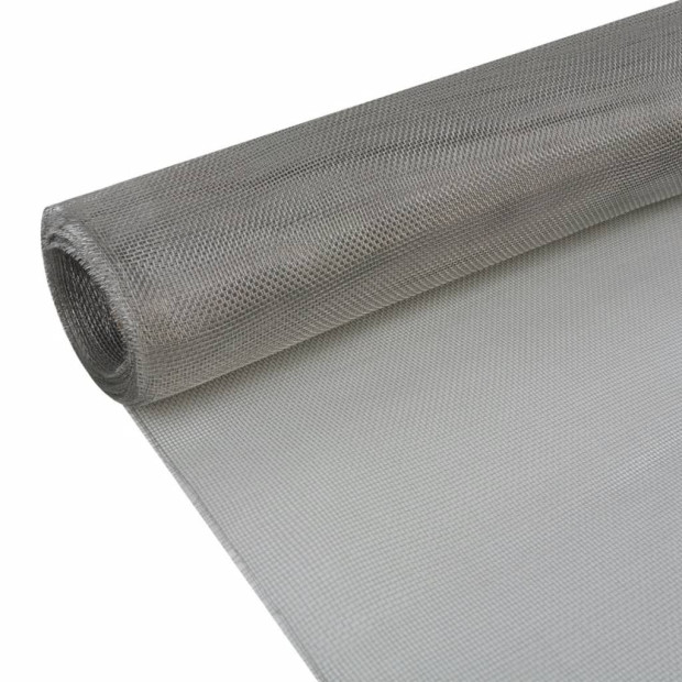 Mesh Screen Stainless Steel 100x500 Cm Silver