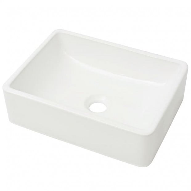 Basin Ceramic White 41x30x12 Cm Image 2