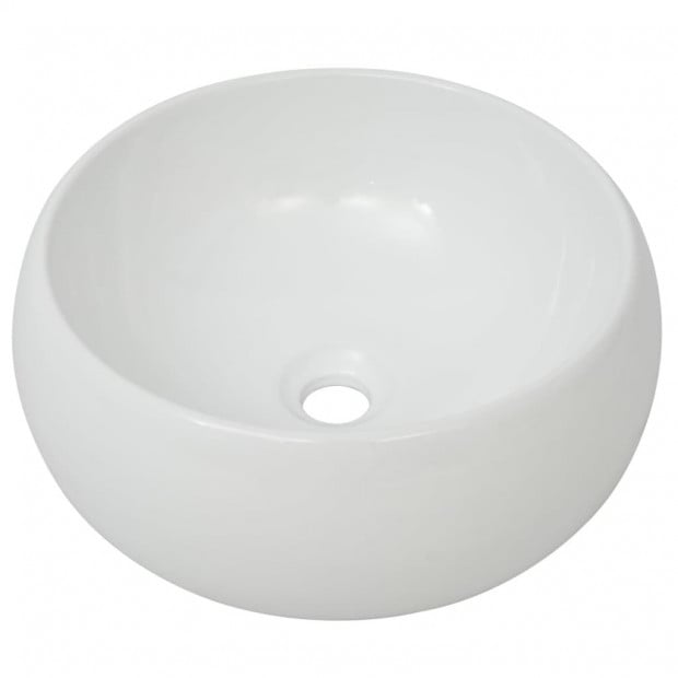 Basin Round Ceramic White 400x150 mm Image 2