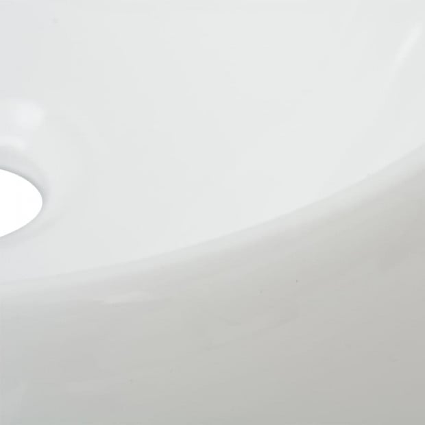 Basin Round Ceramic White 400x150 mm Image 4