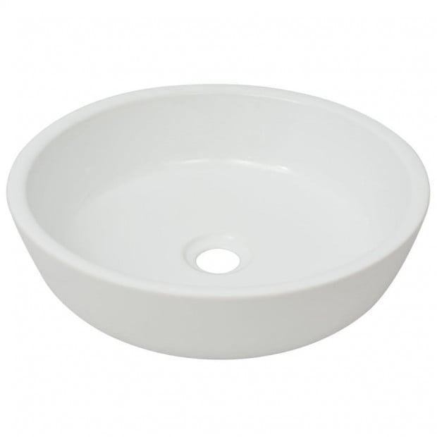 Basin Round Ceramic White 42x12 Cm Image 2
