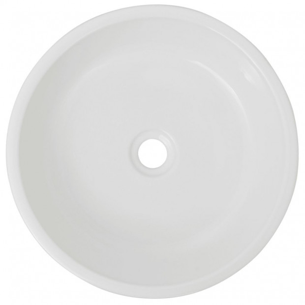 Basin Round Ceramic White 42x12 Cm Image 3