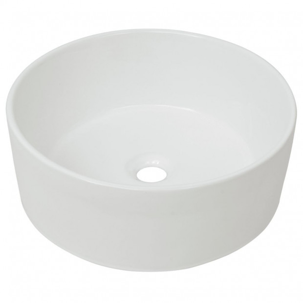 Basin Round Ceramic White 40x15 Cm Image 2