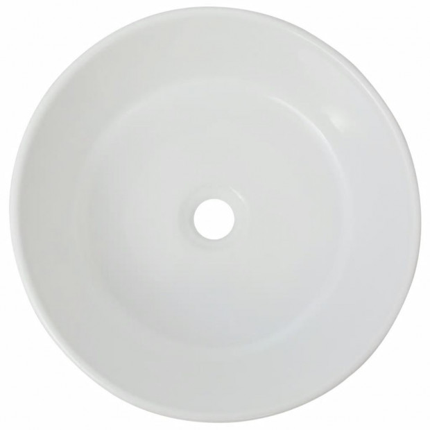 Basin Round Ceramic White 40x15 Cm Image 3