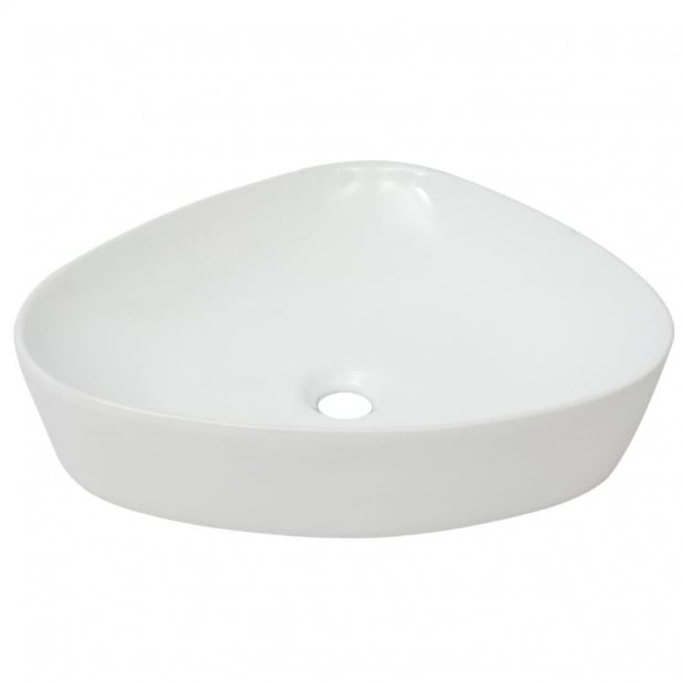 Basin Triangle Ceramic White 50.5x41x12 Cm Image 2