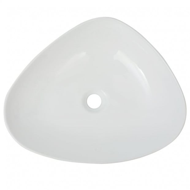 Basin Triangle Ceramic White 50.5x41x12 Cm Image 3