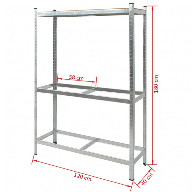 Galvanised steel Tyre Rack 795 Kg Steel Image 6