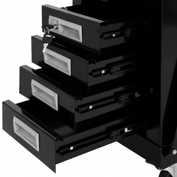 Welding Cart With 4 Drawers Black Image 4