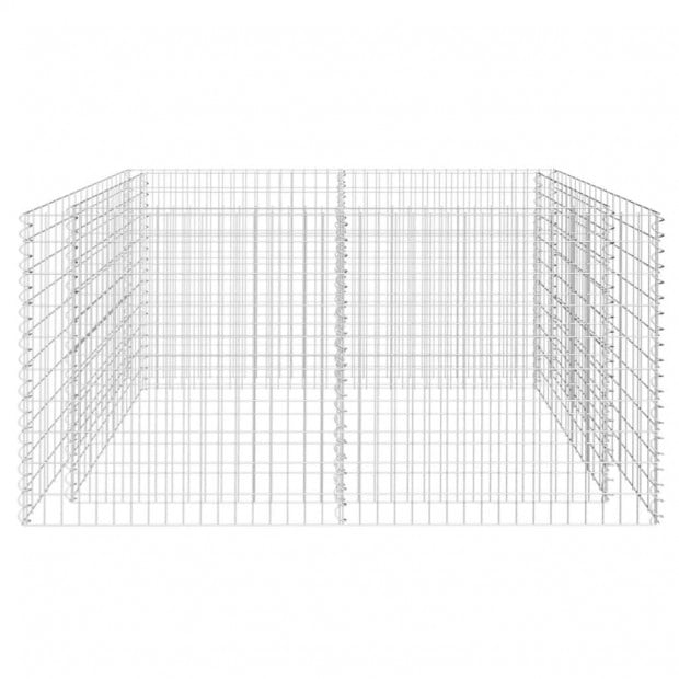 Gabion Planter Steel 180x90x100cm Silver Image 4