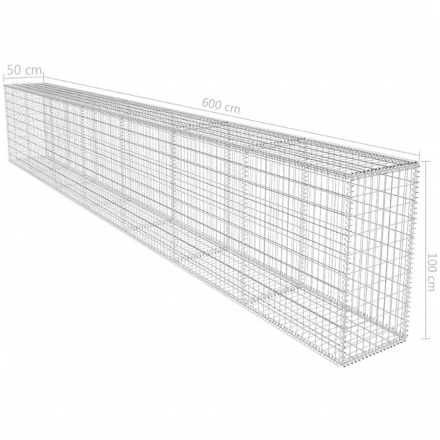 Gabion Wall With Cover 600x40x100 Cm Image 6
