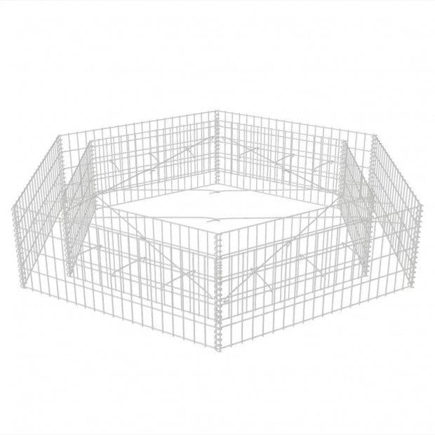 Hexagonal Gabion Planter 200x173x40 Cm Image 3