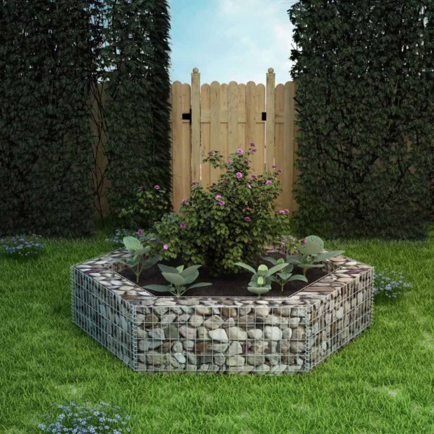 Hexagonal Gabion Planter 200x173x40 Cm