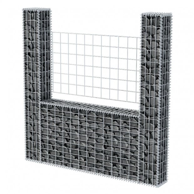 Gabion Basket U-shape Galvanised Steel 160x20x150 Cm Image 3