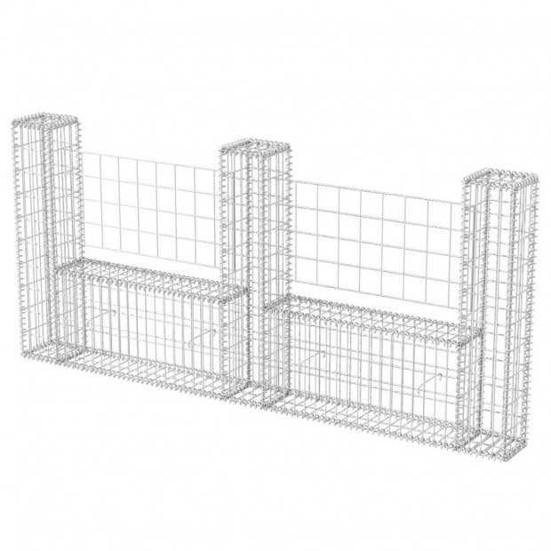 Gabion Basket U-shape Steel 240x20x100 Cm