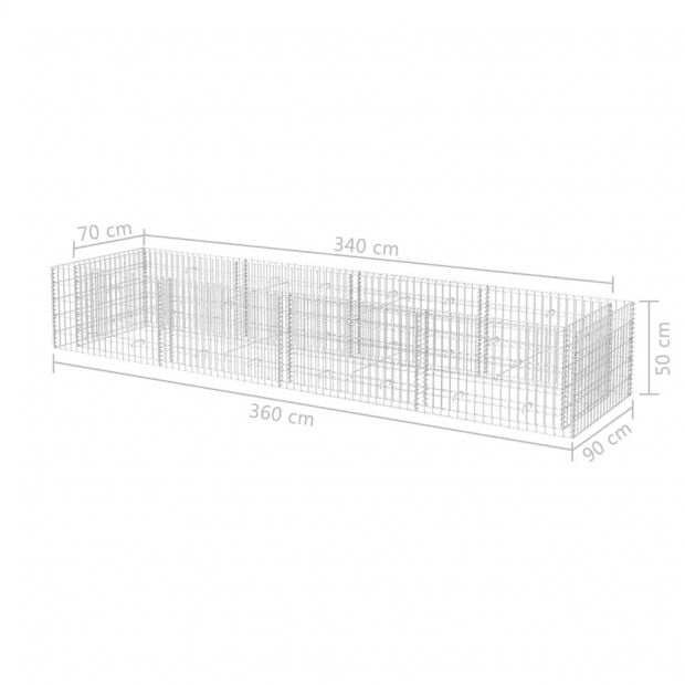 Gabion Planter Steel 360x90x50 Cm Image 6