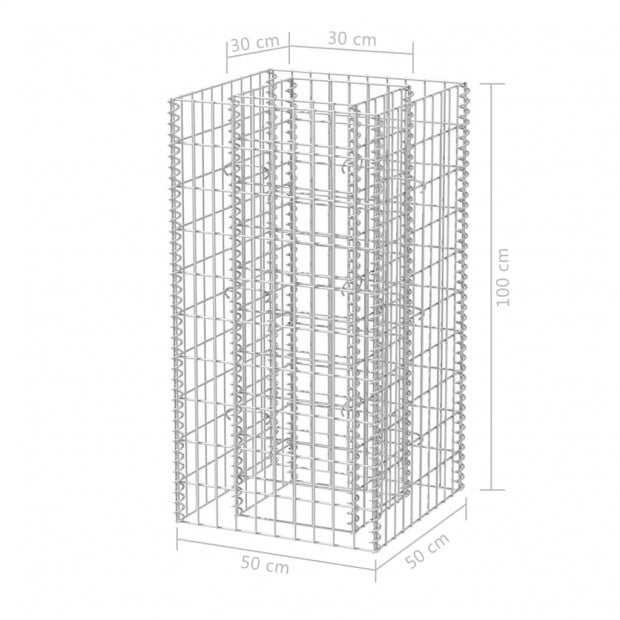 Gabion Planter Steel 50x50x100 Cm Image 6