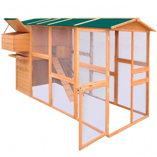 Chicken Coop Wood 295x163x170 Cm Image 4