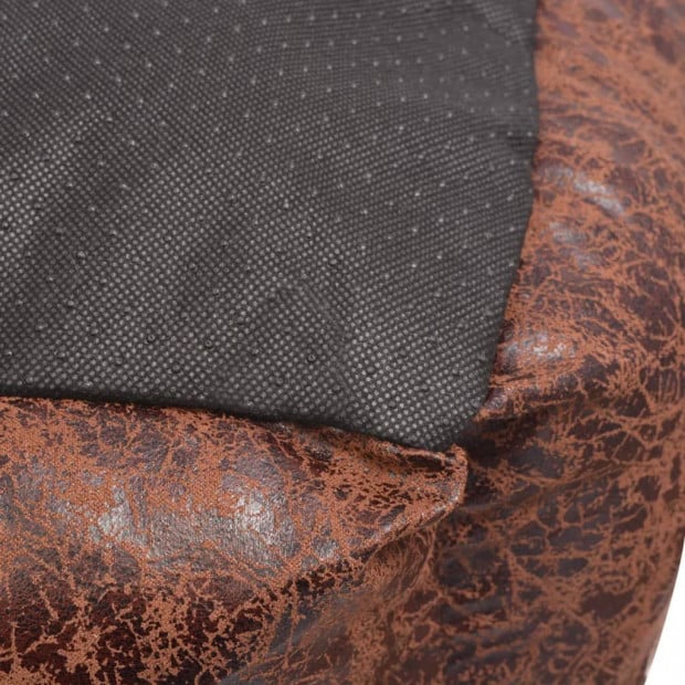 Dog Bed With Cushion Pu Artificial Leather Size Xxl Brown Image 5