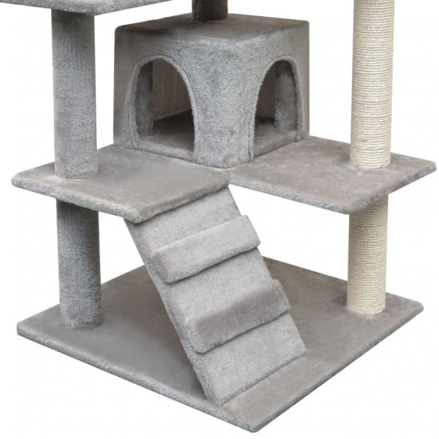 Cat Tree With Sisal Scratching Posts Grey 67x67x125 Cm Image 4