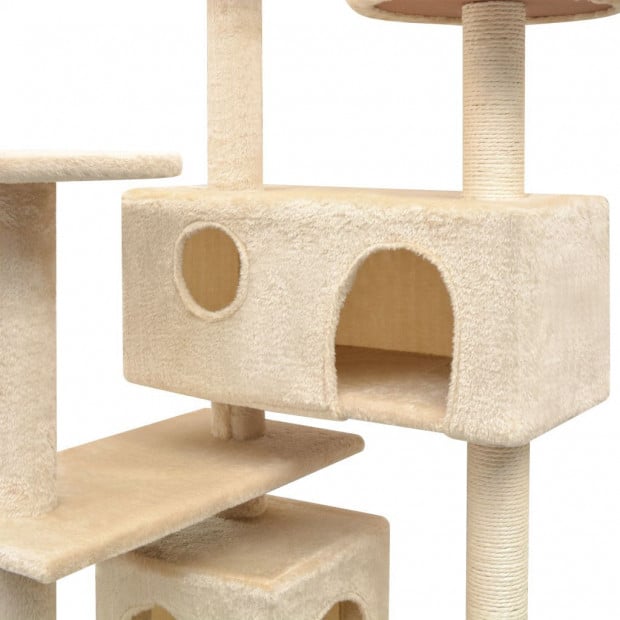 Cat Tree Sisal Scratching Posts 125 Cm Beige Image 3