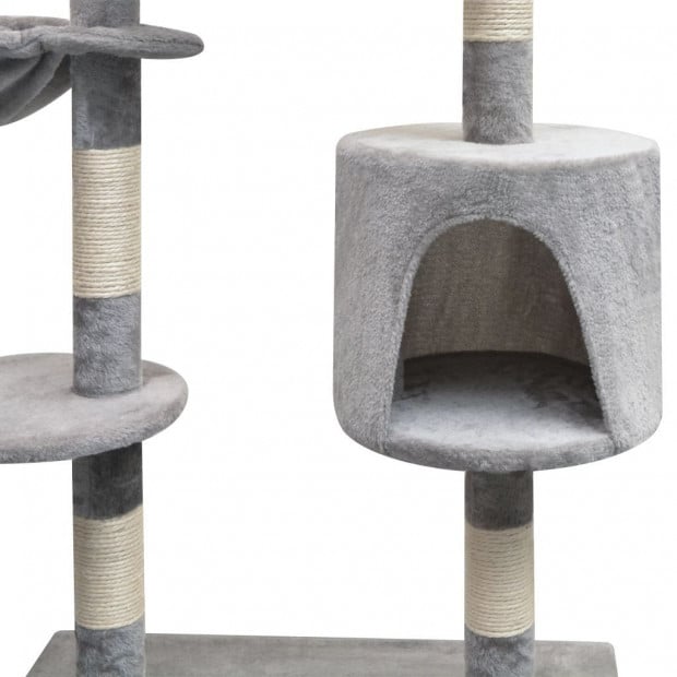 Cat Tree With Sisal Scratching Posts Grey 96x35x125 Cm Image 3