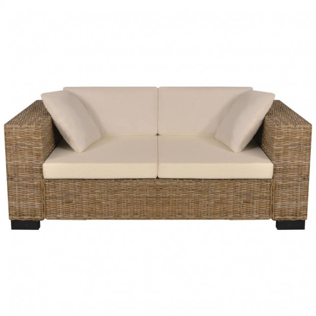 Seven Piece 2-seater Sofa Set Real Rattan Image 3