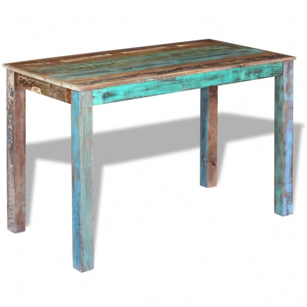 Dining Table Solid Reclaimed Wood 115x60x76 Cm Image 2